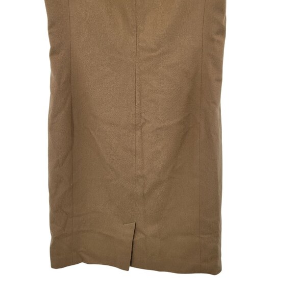 Vtg 70s Saks Fifth Avenue Wool Blend Sleeveless Camel Sheath Dress Sz 10 Classic - Picture 8 of 8